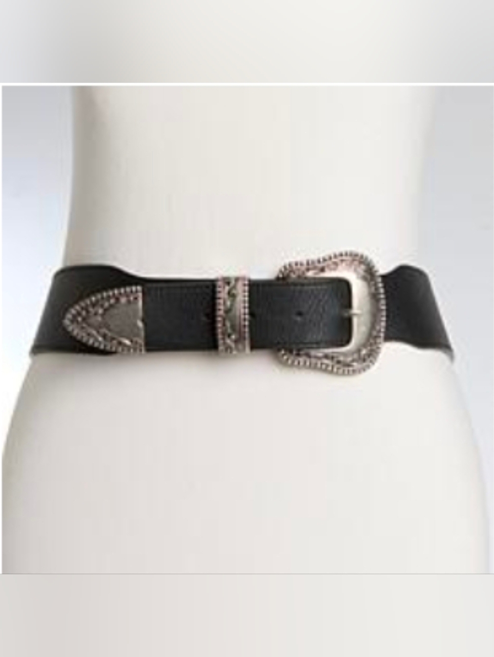 Vince Canuto Black Western-Style Stretch Belt XS/M- NWT